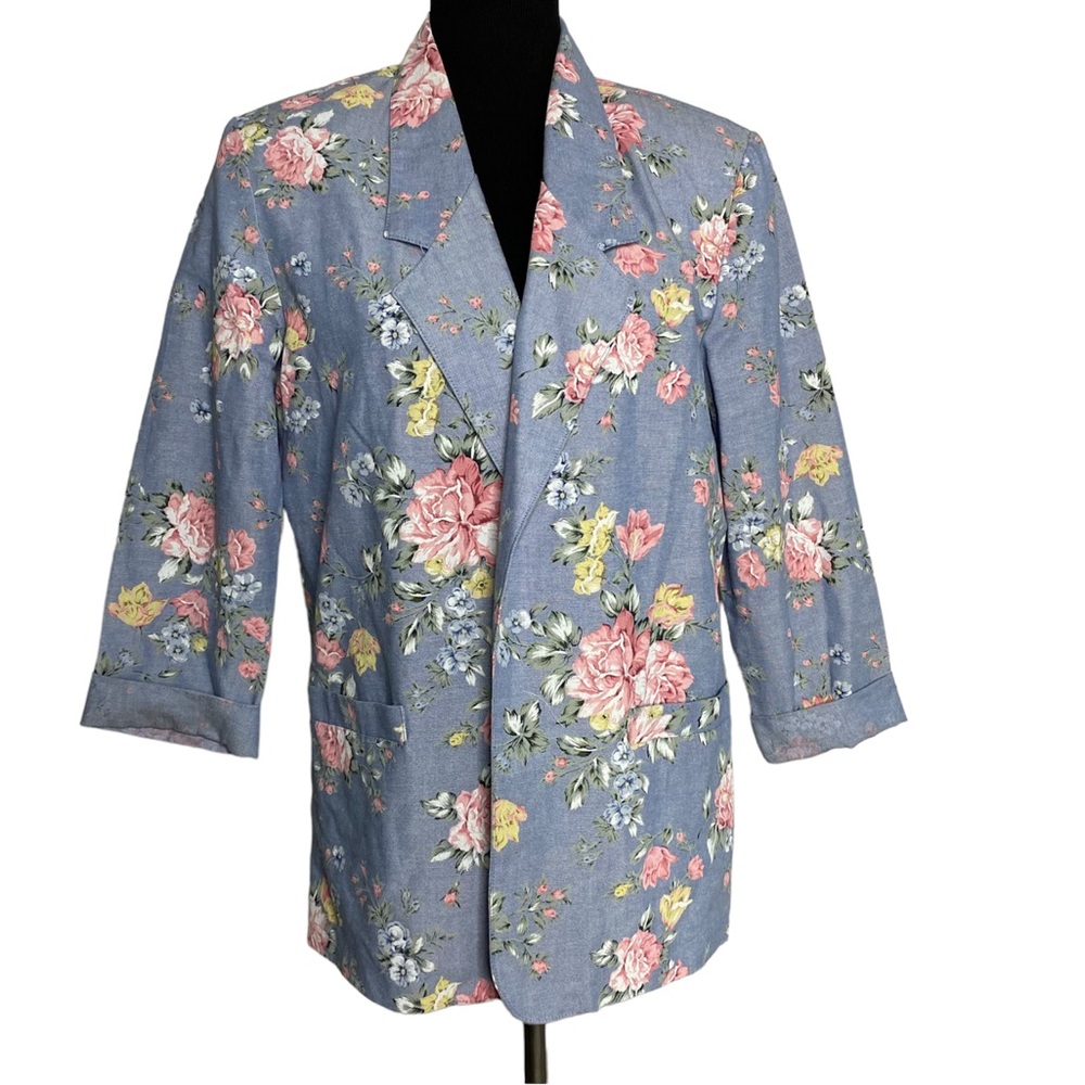 Alfred Dunner Floral Blazer 10 Vintage